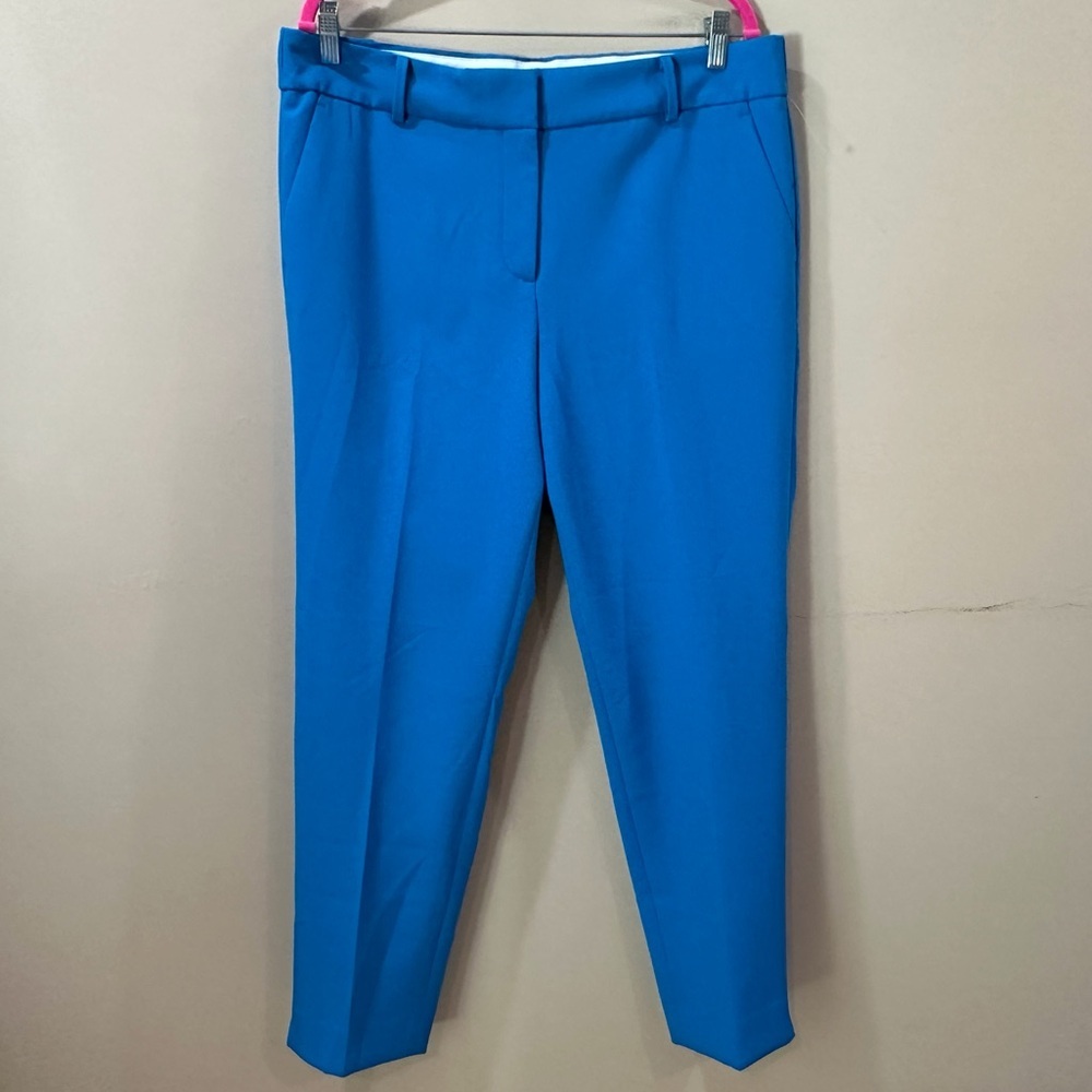 Talbots Pants Hampshire Ankle Blue Mid Rise Women 14 Classic Career Work New